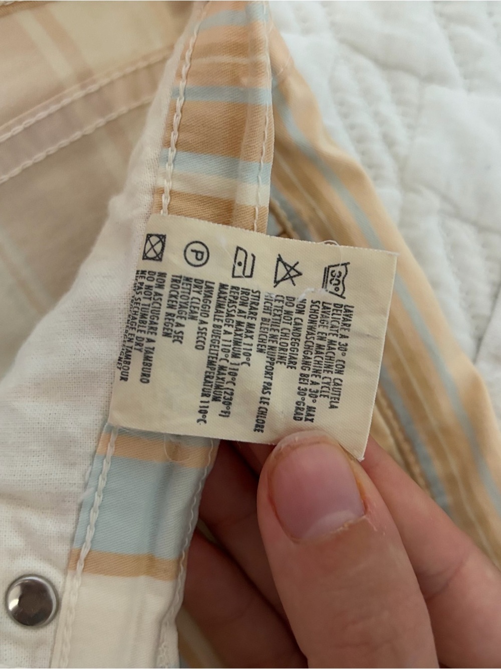 Vintage Y2K Outrage Italy Pastel Striped Flare Jeans Size 26 - Picture 14 of 14